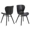 2x Jedálenská stolička Batilda A1 - čierna ekokoža