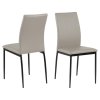 4x Jedálenská stolička Demina - taupe ekokoža / čierna