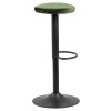 2x Barová stolička bez operadla Finch - zelená / čierna