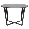 Okrúhly jedálenský stôl Amble - čierny mramor / čierna