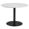 Okrúhly jedálenský stôl Corby - biela / čierna