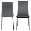 4x Jedálenská stolička Demina - tmavosivá / čierna