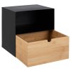 Nočný stolík Joliet - čierna / prírodná