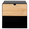 Nočný stolík Joliet - čierna / prírodná