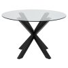 Sklenený jedálenský stôl Heaven - číra / čierna