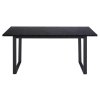 Jedálenský stôl Amble - čierny mramor / čierna