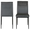 2x Jedálenská stolička Demi - tmavosivá / čierna