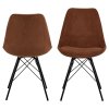 2x Jedálenská stolička Eris - hnedá / čierna