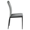 4x Jedálenská stolička Dia - tmavosivá / čierna