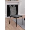 4x Jedálenská stolička Dia tmavosivá : čierna II