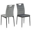 4x Jedálenská stolička Dia - tmavosivá / čierna