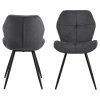 2x Jedálenská stolička Petri - antracit / čierna