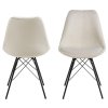 2x Jedálenská stolička Eris - krémová / čierna