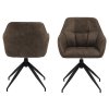 Otočné jedálenské kreslo Brenda - hnedá / čierna