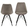 2x Jedálenská stolička Eris - hnedosivá / čierna