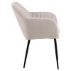 Jedálenské kreslo Emilia - piesková / čierna