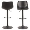 Barová stolička Oregon - čierna ekokoža