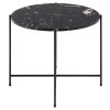 Okrúhly príručný stolík Avila 52 - čierny mramor / čierna