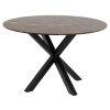 Okrúhly jedálenský stôl Heaven - hnedý mramor / čierna