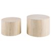 Set okrúhlych konferenčných stolíkov Dice (2 ks) - béžová