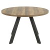 Okrúhly rozkladací jedálenský stôl Zalida 120/210 - dub / čierna