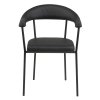 2x Jedálenské kreslo Ava - čierna ekokoža