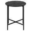 Okrúhly príručný stolík Lamoine - čierna