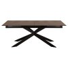 Rozkladací jedálenský stôl Irwine 200/240 - hrdzavo hnedá / čierna