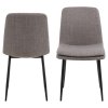 4x Jedálenská stolička Becca - svetlosivá / čierna