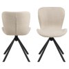 2x Otočná jedálenská stolička Batilda A1 - béžová / čierna