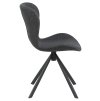 2x Otočná jedálenská stolička Batilda A1 - sivá / čierna