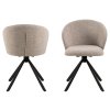 2x Otočná jedálenská stolička Pippa - béžová / čierna