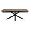 Rozkladací jedálenský stôl Heaven 200/240 - hrdzavo hnedá / čierna