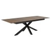 Rozkladací jedálenský stôl Heaven 200/240 - hrdzavo hnedá / čierna
