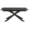 Rozkladací jedálenský stôl Irwine 168/210 - čierna