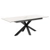 Rozkladací jedálenský stôl Heaven 168/210 - biely mramor / čierna