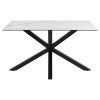 Jedálenský stôl Heaven 135 - biely mramor / čierna