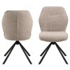 2x Otočná jedálenská stolička Aura - béžová / čierna
