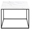 Konferenčný stolík Barossa 60 - biely mramor / čierna