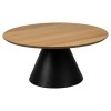 Okrúhly konferenčný stolík Soli 85 - dub / čierna