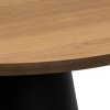 Okrúhly konferenčný stolík Soli 45 - dub / čierna