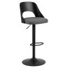 2x Barová stolička Lucys - tmavosivá / čierna