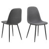 4x Jedálenská stolička Celia - svetlosivá / čierna
