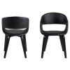 2x Jedálenské kreslo Noval - čierna ekokoža