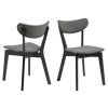 2x Jedálenská stolička Roxby - sivá / čierna