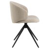 Otočná jedálenská stolička Ella - béžová / čierna