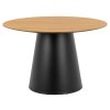 Okrúhly jedálenský stôl Soli - dub / čierna