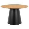 Okrúhly jedálenský stôl Soli - dub / čierna