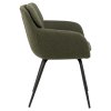 Jedálenské kreslo Dora - zelená / čierna