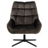 Otočné kreslo Paris - sivohnedá / čierna